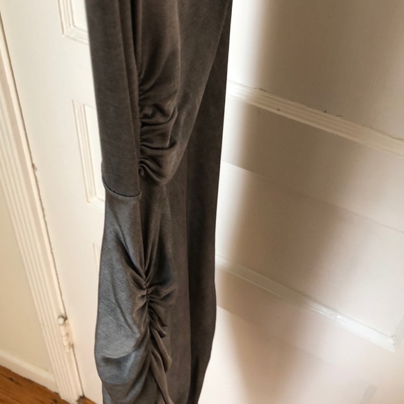 Alice + Olivia “Air” Draped Mesh Bodycon Midi Dress Size Small Gray Silver - Picture 8 of 8